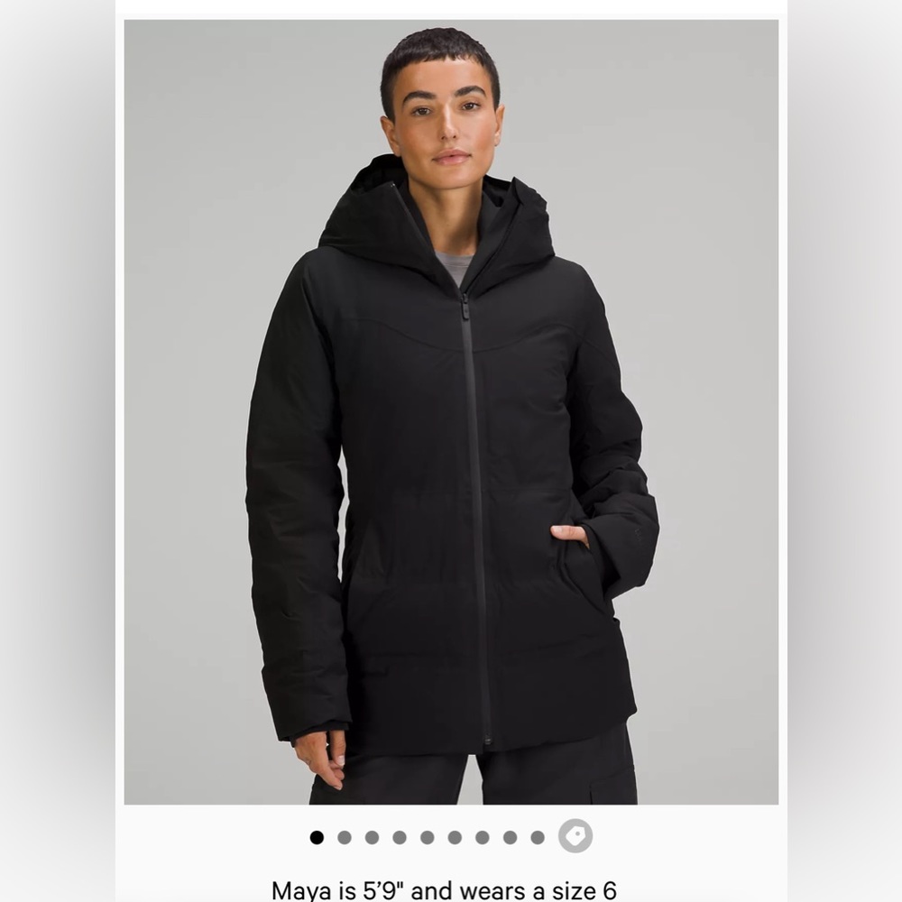 Lululemon sleet street jacket, size 6 color black